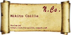Nikits Csilla névjegykártya